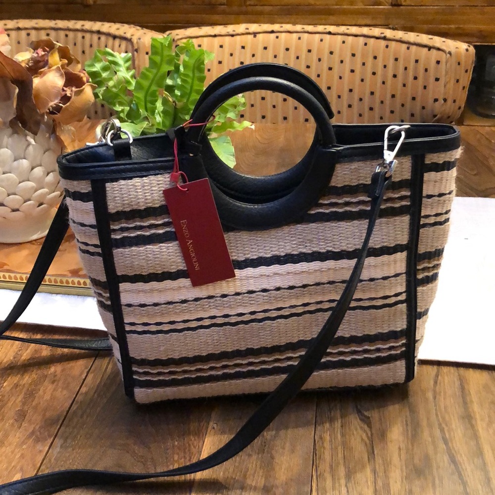Multicoloured Straw Purse